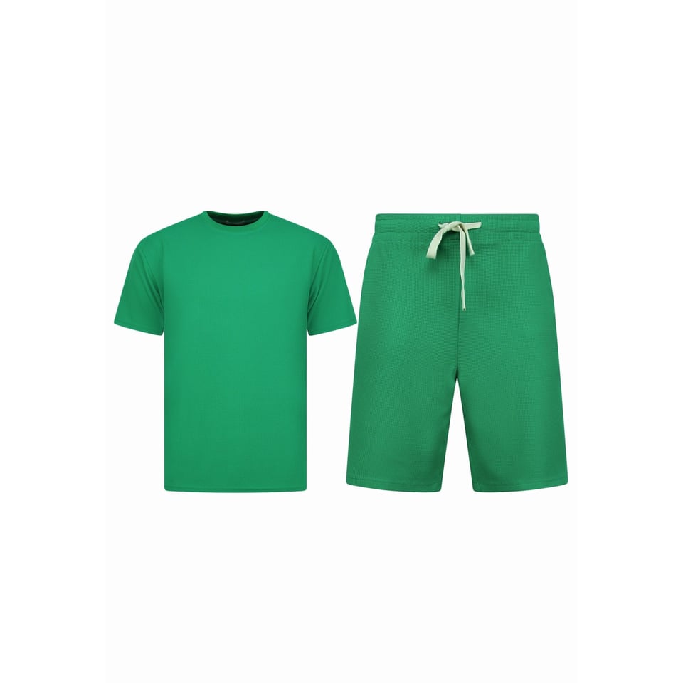 Zomerset Heren - Ribbed Oversized - Two Piece Setje - Twinset - Co Ord Set - 918 - Groen