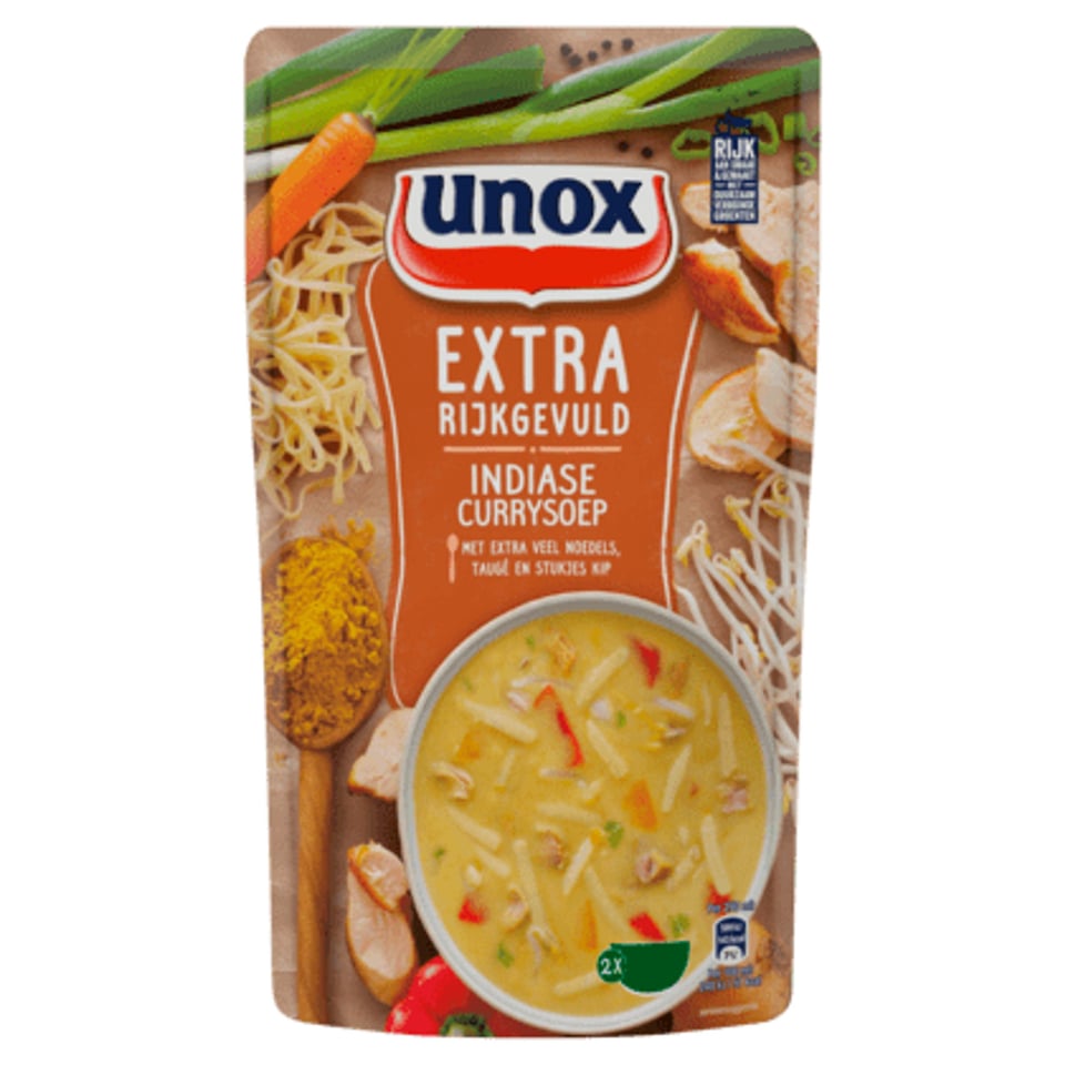 Unox Soep in Zak Extra Gevuld Indiase Curry