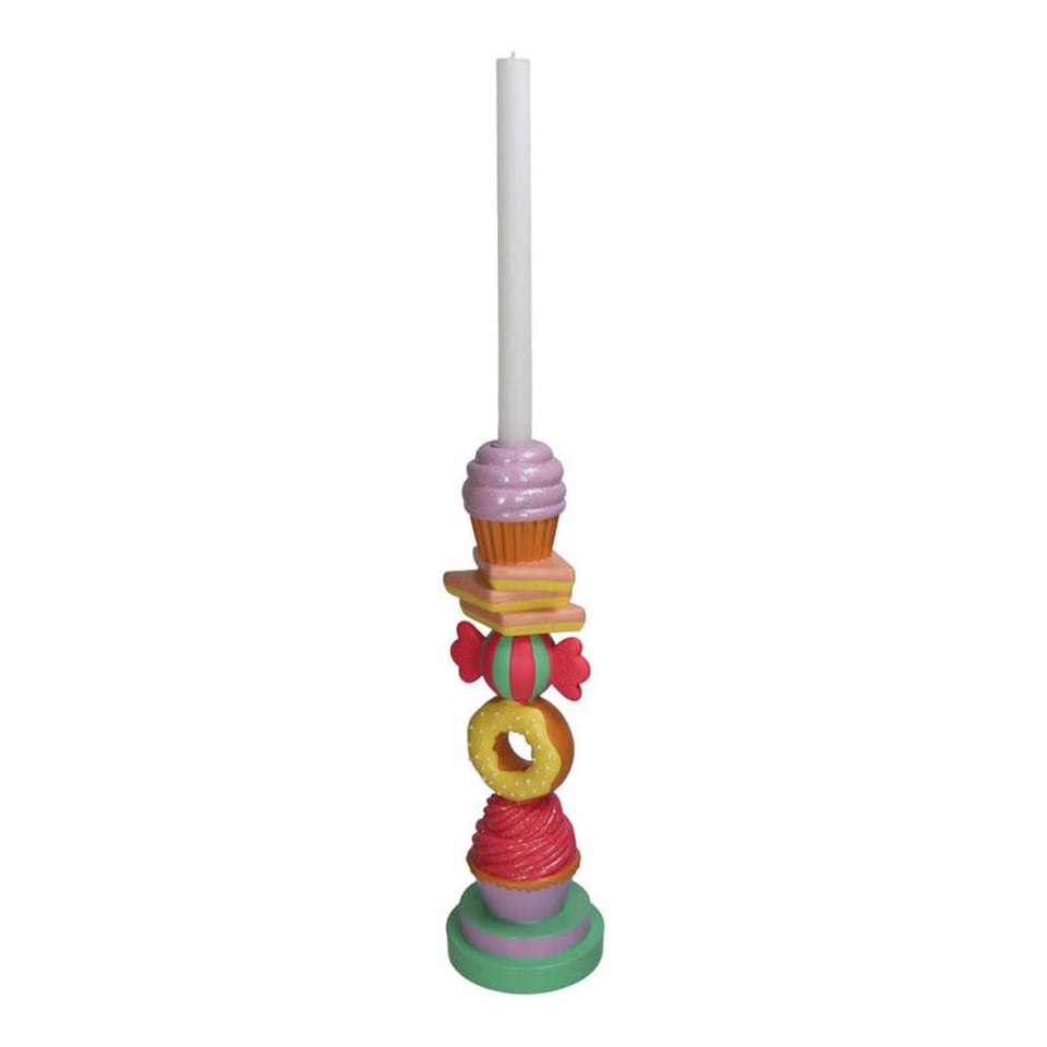 Kandelaar Snoepjes Multicolor H39cm