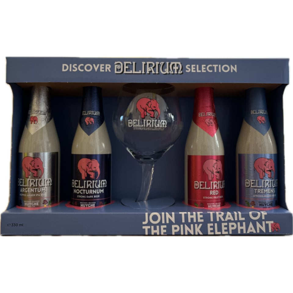 Delirium Discovery 4-Pack + Glas