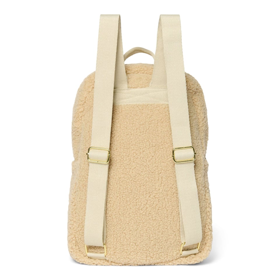 Teddy Midi Backpack Front Pocket  Ecru - Ecru / OS