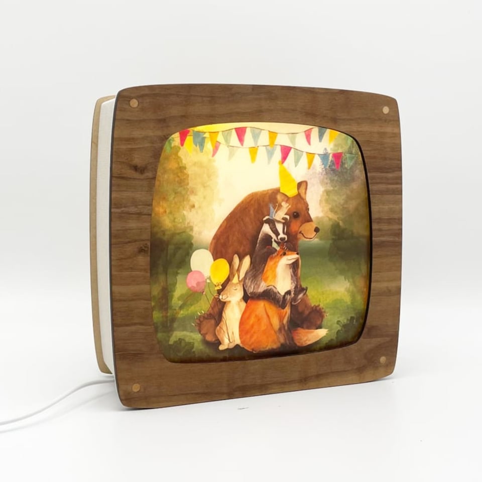 Seizoenslamp Walnoot (Het Houtlokael)