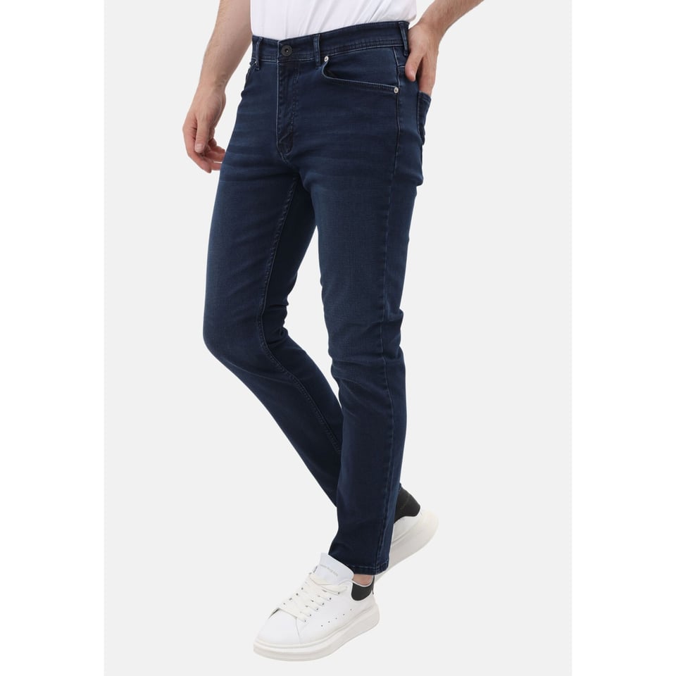 Heren Spijker Broeken - Regular Fit - Stretch Jeans Heren - MM-R-12 - Blauw