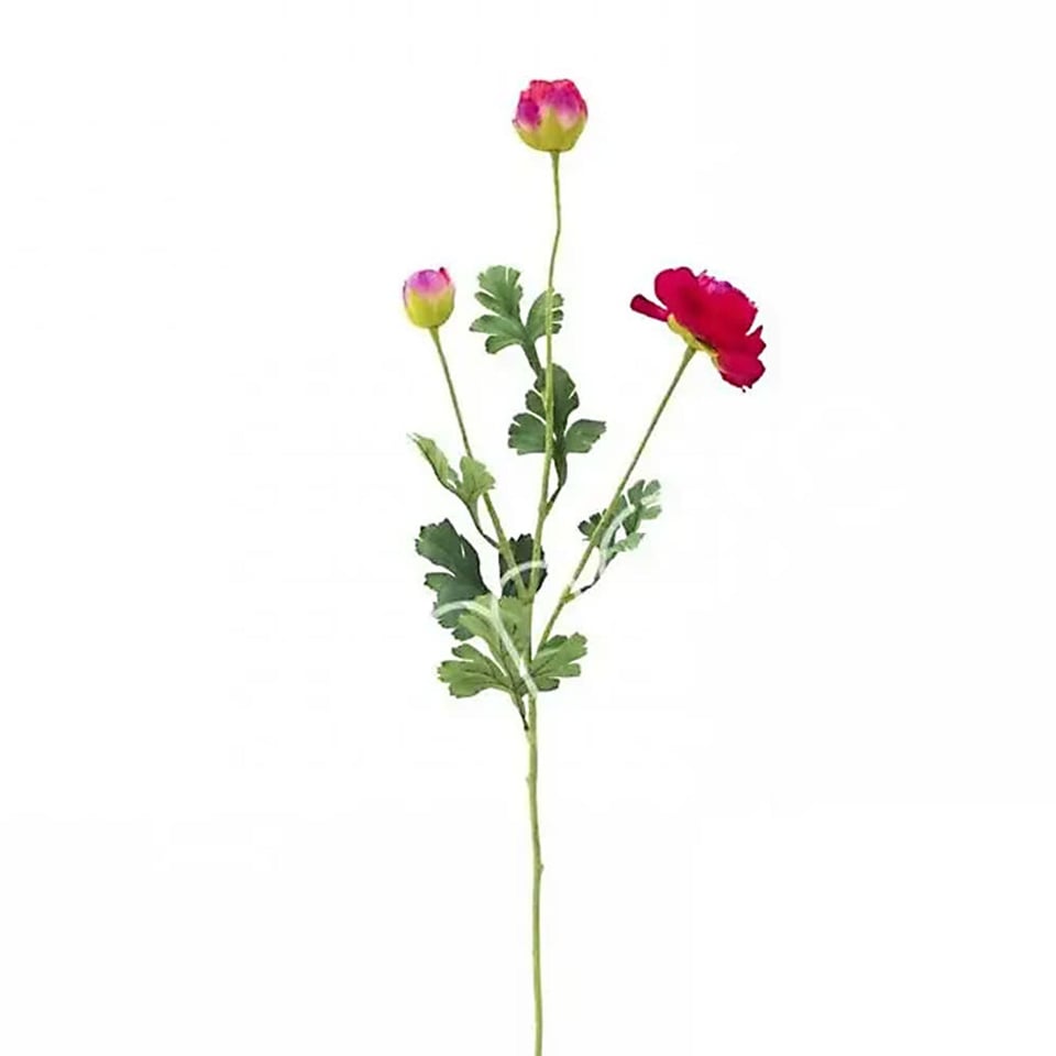 Kunstbloem Papaver Rood 3 Bloemen Steel 91cm