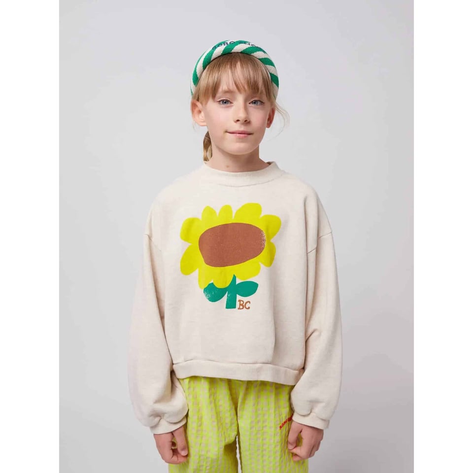 Bobo Choses Sunflower Cropped Sweatshirt