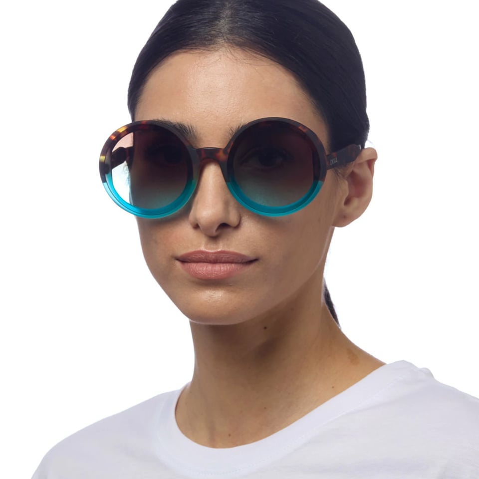 Zonnebril MONICA Round Havana Blue OK014-HB