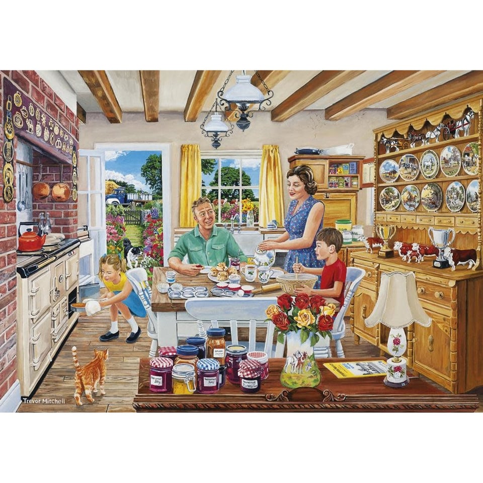 Gibsons Puzzle Trevor Mitchell The Farmer's Round 4 X 500 Pieces