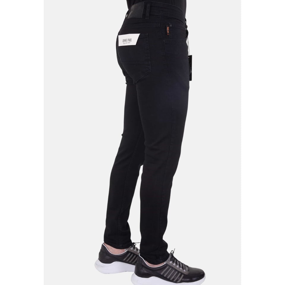 Nette Heren Stretch Broek - Slim Fit - 5412 - Zwart