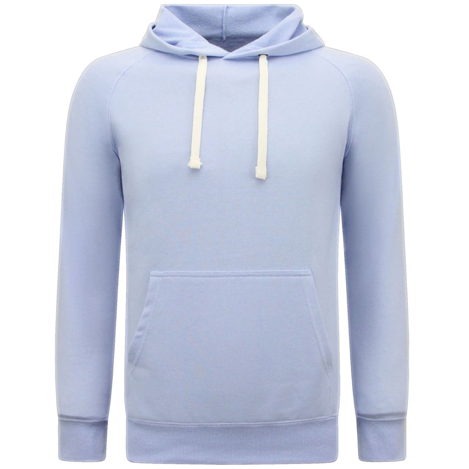 Hoodie Heren - Effen Basic Hoodie - Licht Blauw