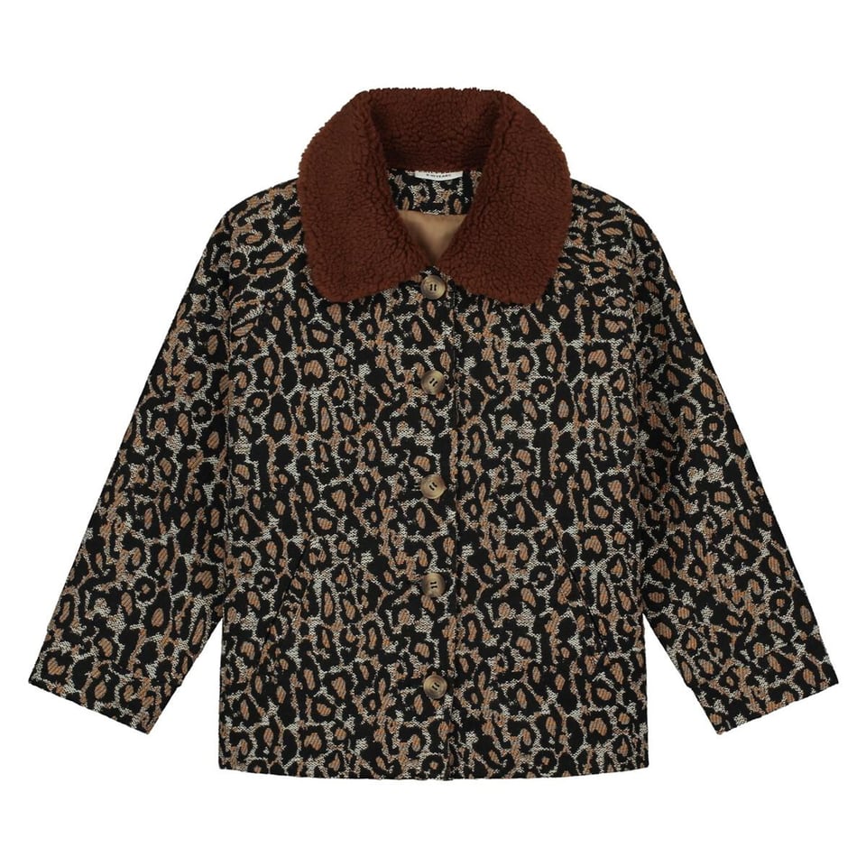 Daily Brat - Happy leopard jacket lustrous blue