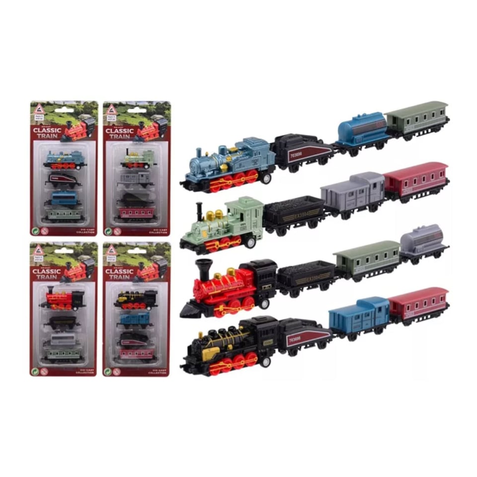 Locomotief Met 3 Wagons Assorti