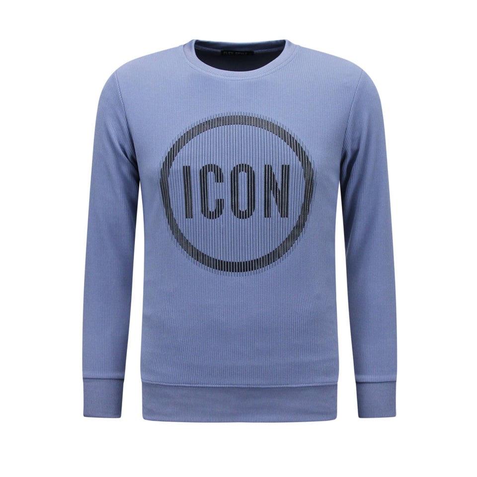 Mannen Sweater ICON - Heren Trui - Blauw