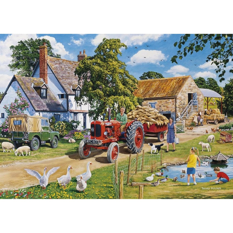 Gibsons Puzzle Trevor Mitchell The Farmer's Round 4 X 500 Pieces