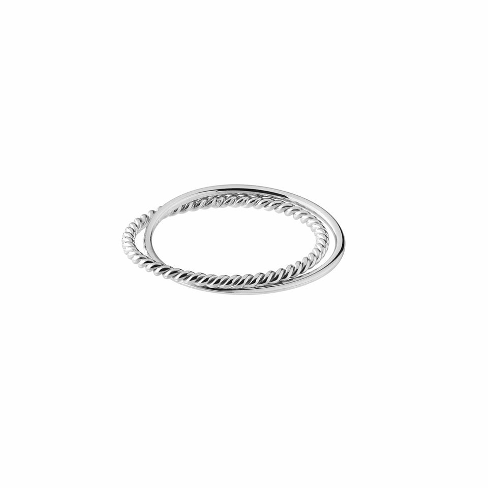 Silver Mix Double Ring