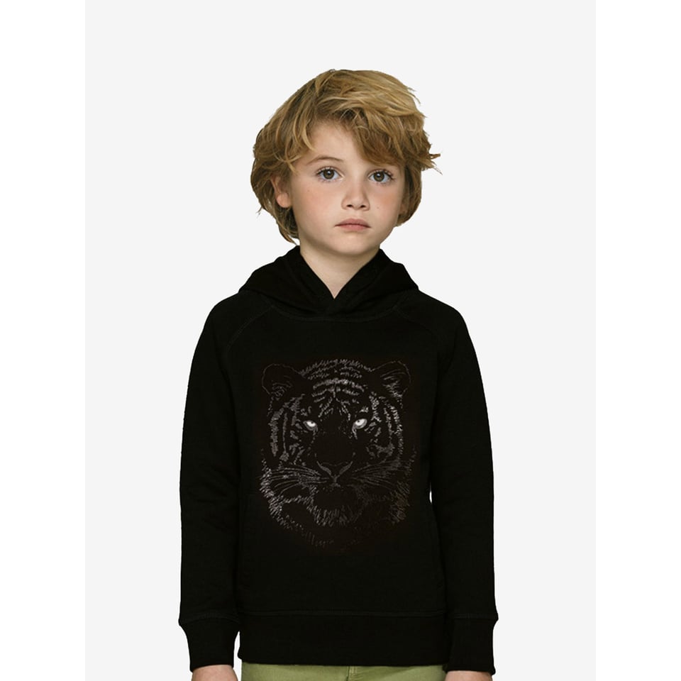 Zwarte Tijger Hoodie