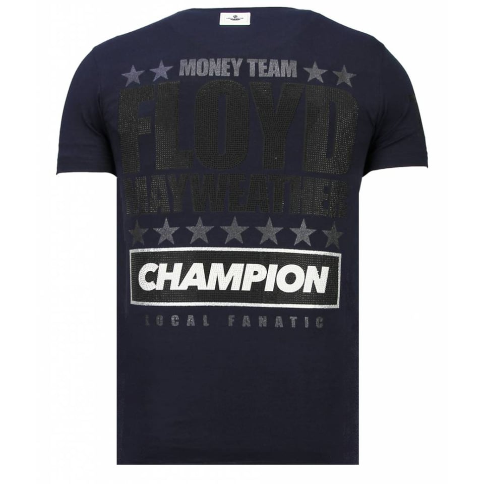 Money Team Champ - Rhinestone T-Shirt - Navy